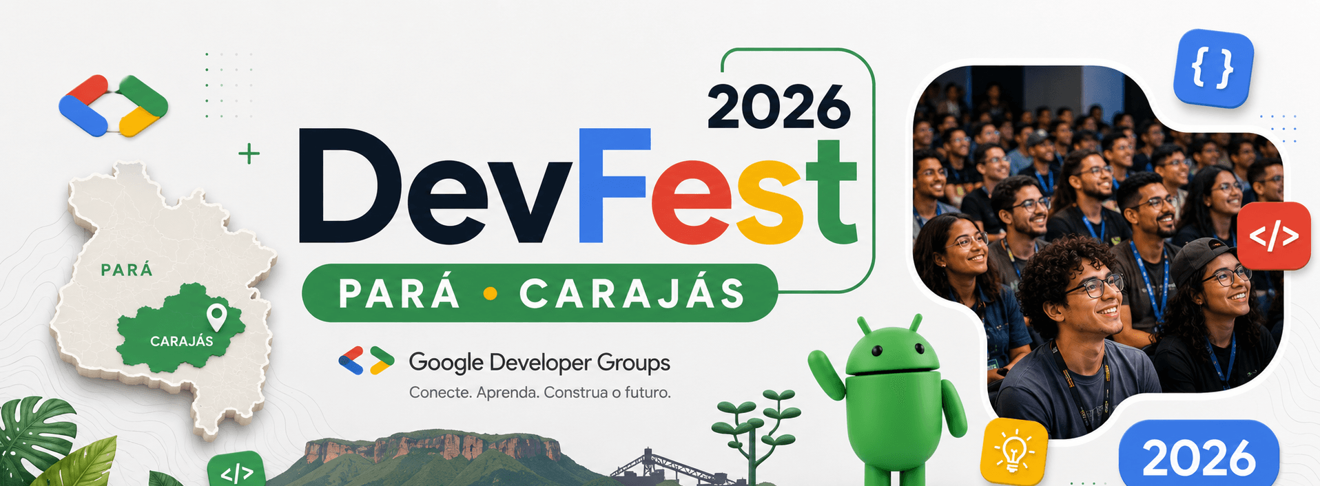 Banner do DevFest Pará · Carajás 2026