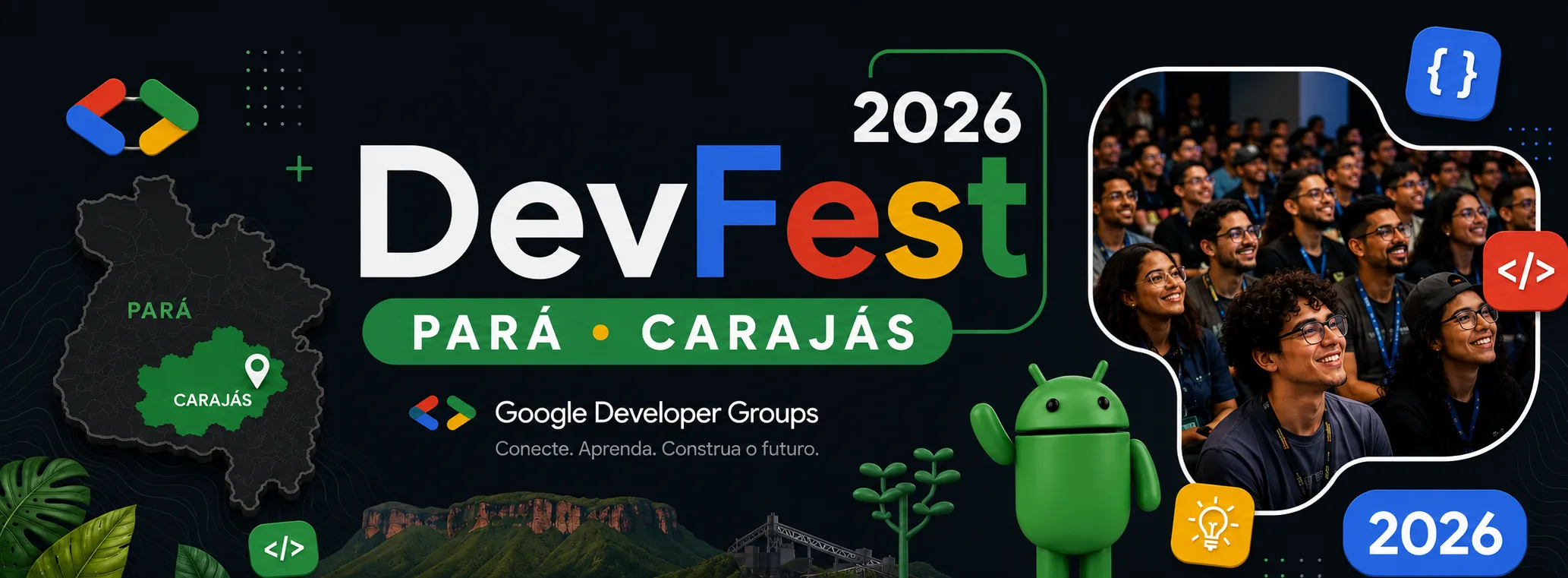 Banner do DevFest Pará · Carajás 2026